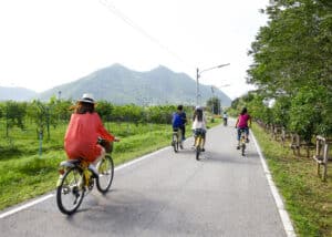 Biking in Thailand.