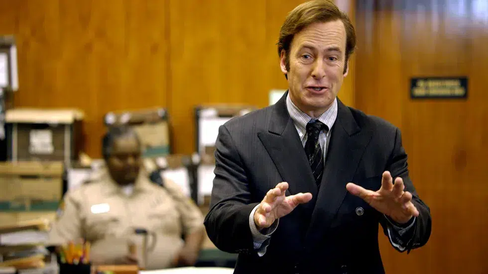 Jimmy McGill arguing in court.